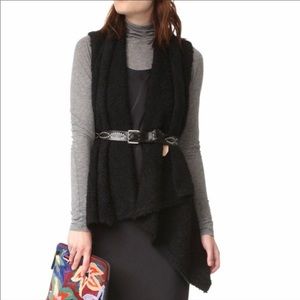 Soft Joie Orrin waterfall Sweater Vest Small Black